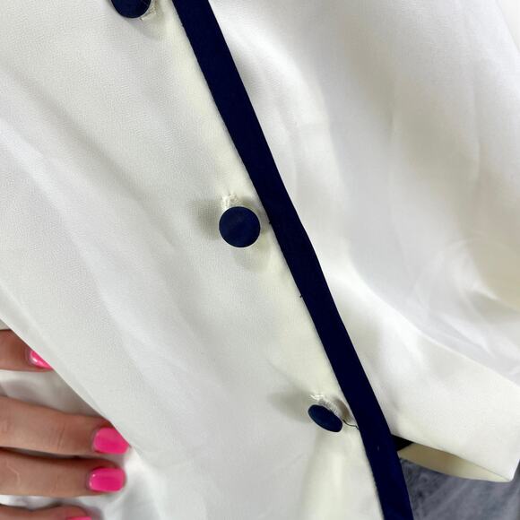 90s Vintage Brownstone Studio Blouse Button Up Size 14 New With Tags - Picture 9 of 11